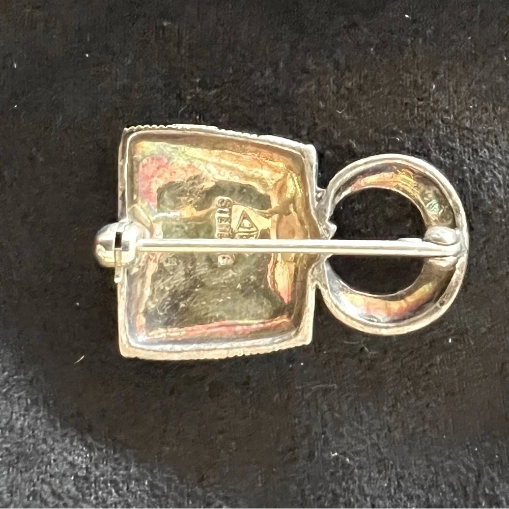 Vintage Judith Jack Sterling Silver & Marcasite Handbag Pin